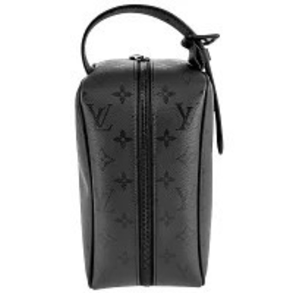 Louis Vuitton Monogram Midnight Canvas Locker Dopp Clutch Bag Pouch Black
